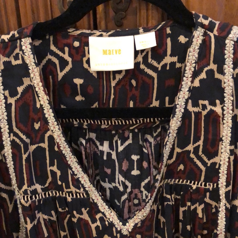 Anthropologie Maeve Veda Embroidered Blouse - Picture 6 of 13